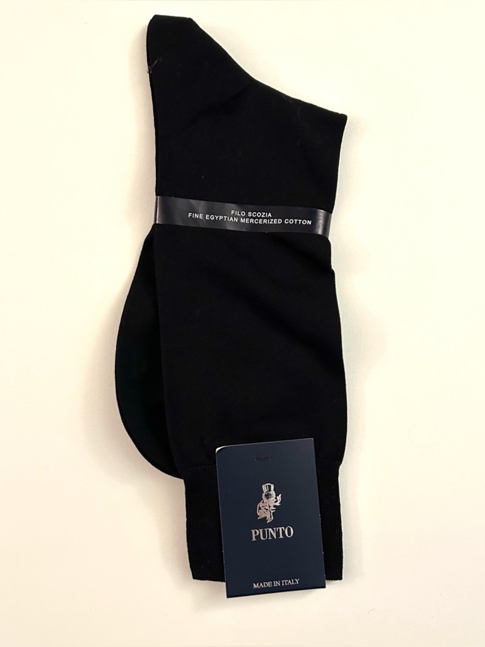 (NWT) Socks Punto Italian Fine Egyptian Mercerized Cotton - Regular - Mens